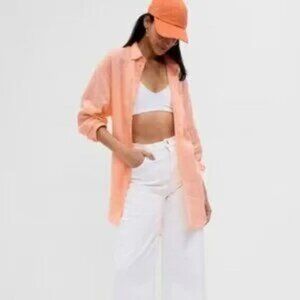 GAP Weekend Button Down Linen Shirt - NEW